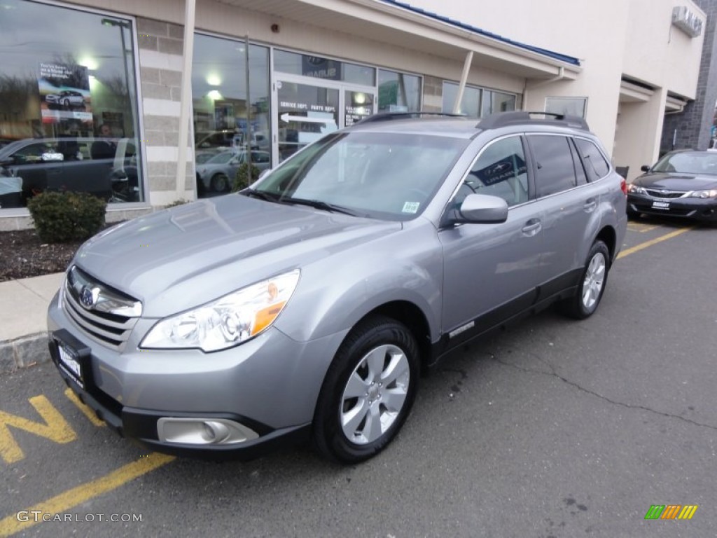2011 Outback 2.5i Premium Wagon - Steel Silver Metallic / Off Black photo #3