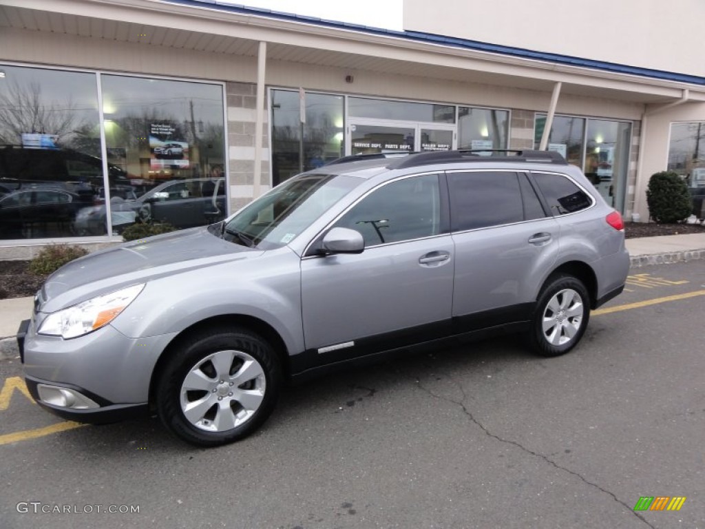 2011 Outback 2.5i Premium Wagon - Steel Silver Metallic / Off Black photo #4