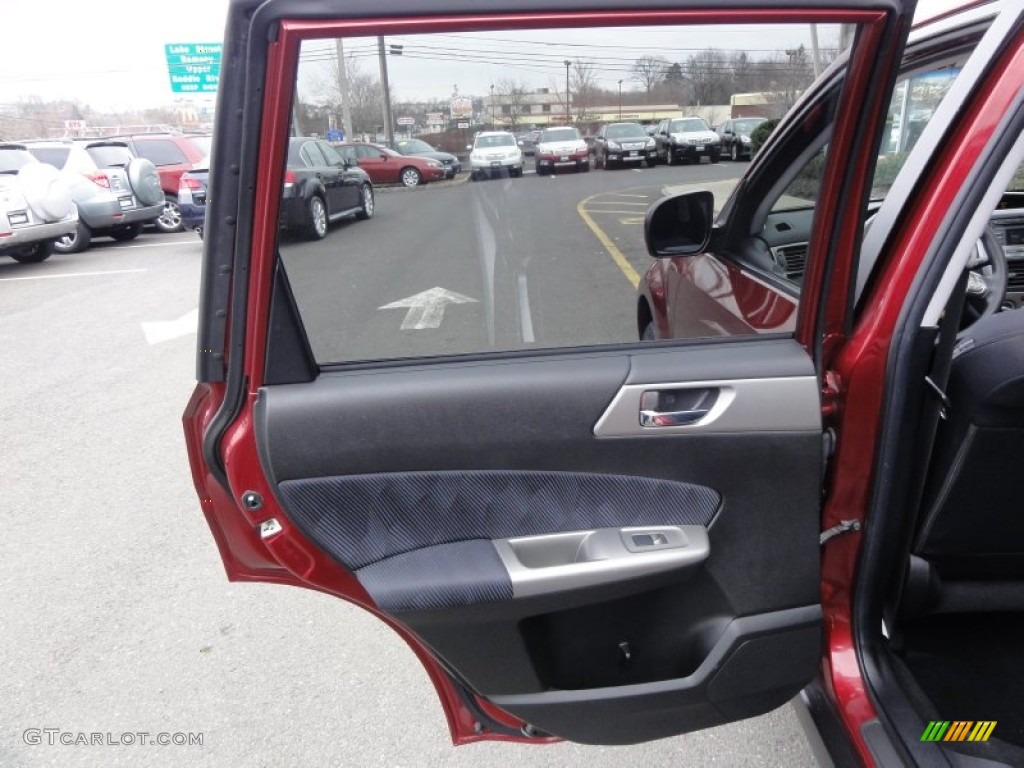 2009 Forester 2.5 X Premium - Camellia Red Pearl / Black photo #20