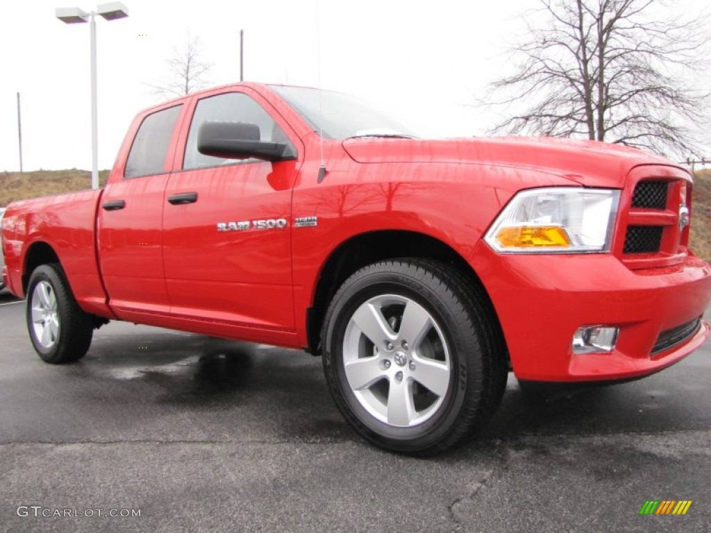 Flame Red 2012 Dodge Ram 1500 Express Quad Cab 4x4 Exterior Photo #60551580
