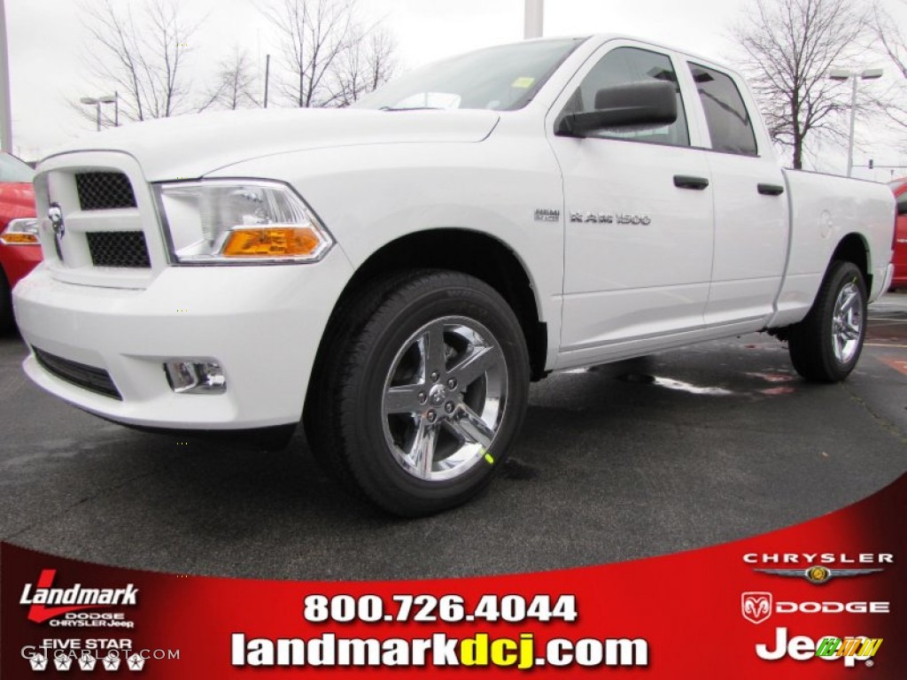 2012 Ram 1500 Express Quad Cab - Bright White / Dark Slate Gray/Medium Graystone photo #1