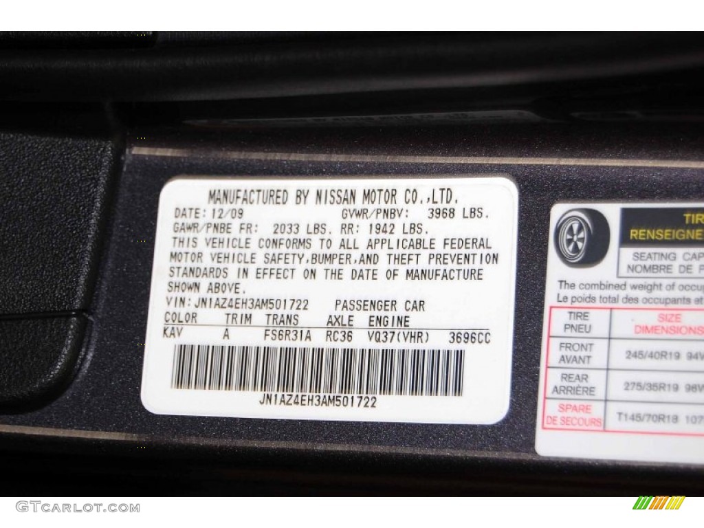 2010 Nissan 370Z 40th Anniversary Edition Coupe KAV Photo #60554754