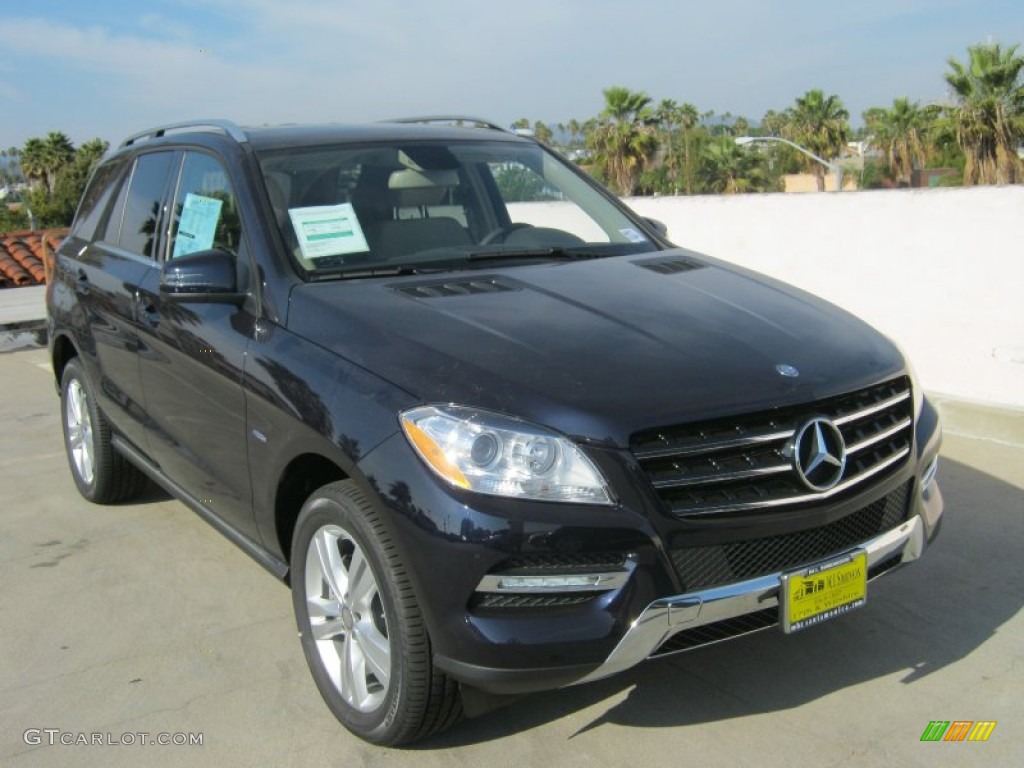 2012 ML 350 4Matic - Capri Blue Metallic / Almond Beige photo #1