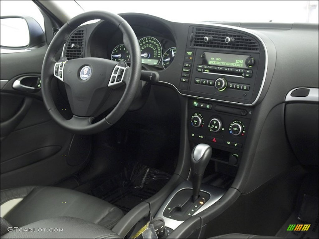 2010 Saab 9-3 Aero Sport Sedan Black/Parchment Dashboard Photo #60556017