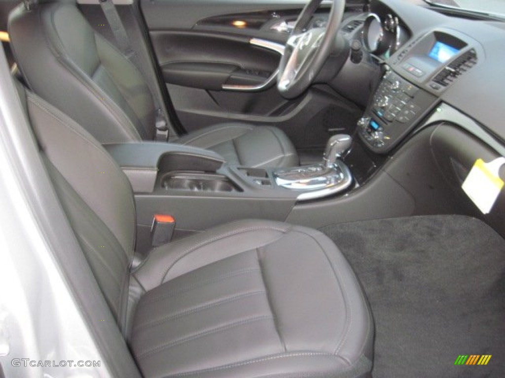 Ebony Interior 2012 Buick Regal Turbo Photo #60556782