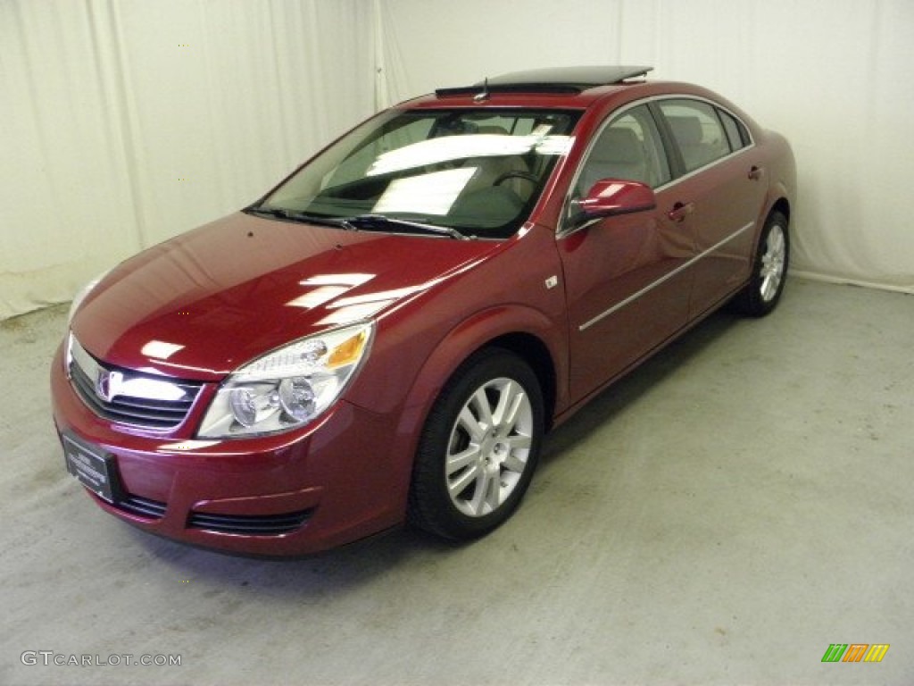 2007 Aura XE - Berry Red / Tan photo #3