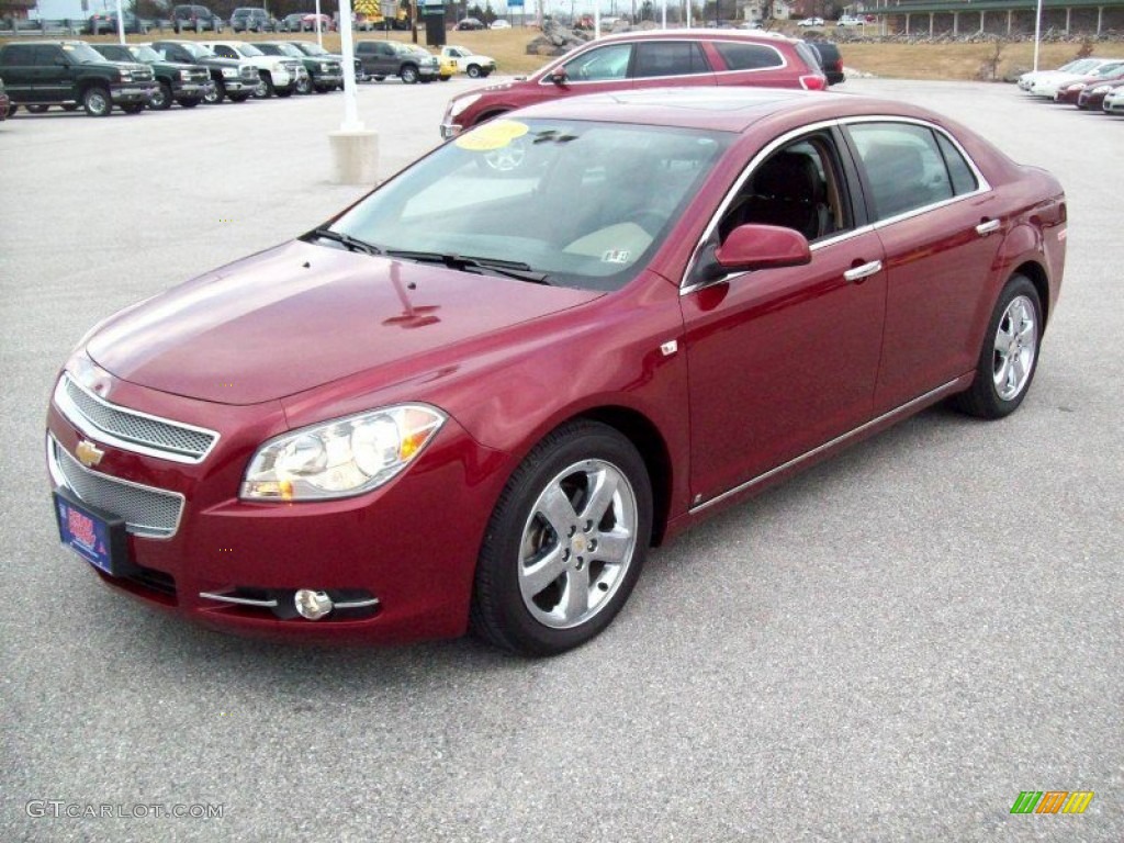 2008 Malibu LTZ Sedan - Red Jewel Tint Coat / Cocoa/Cashmere Beige photo #11