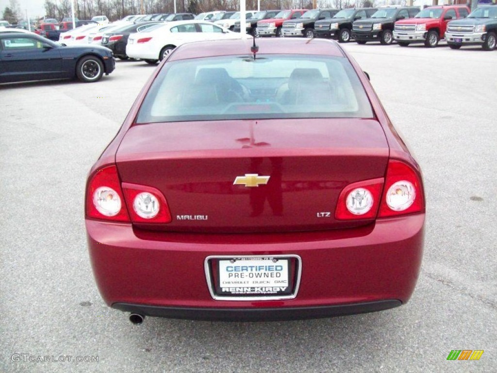 2008 Malibu LTZ Sedan - Red Jewel Tint Coat / Cocoa/Cashmere Beige photo #14