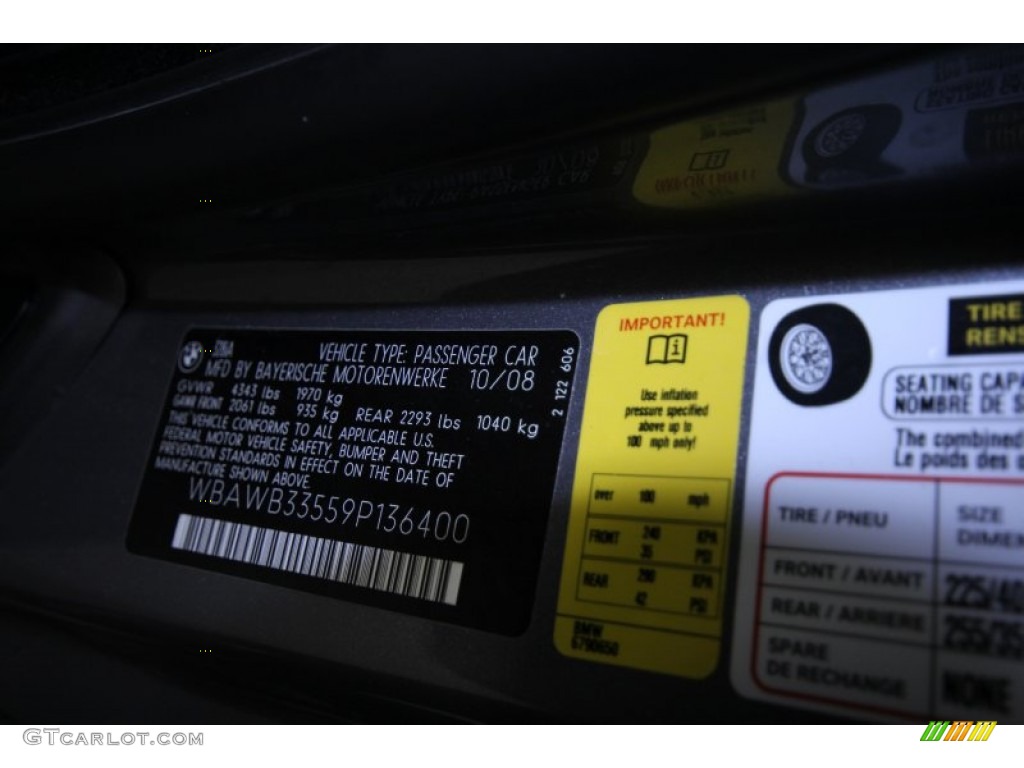 2009 3 Series 328i Coupe - Space Grey Metallic / Black photo #9