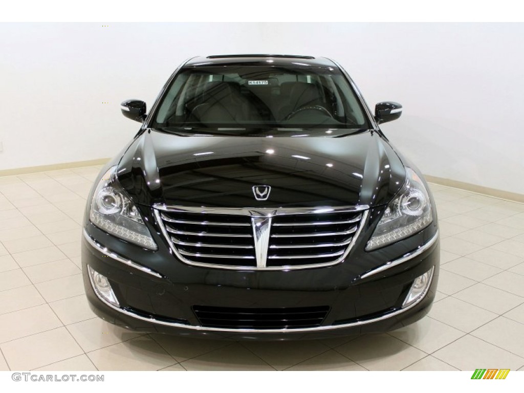 Black Noir Pearl 2011 Hyundai Equus Signature Exterior Photo #60564236