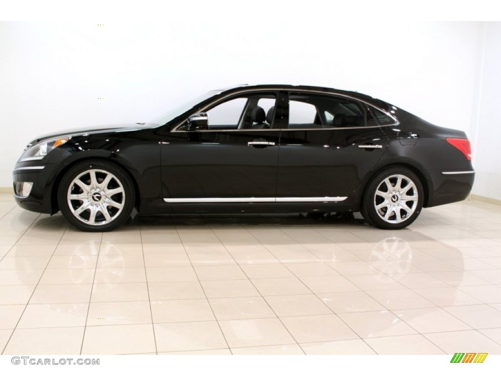 Black Noir Pearl 2011 Hyundai Equus Signature Exterior Photo #60564277