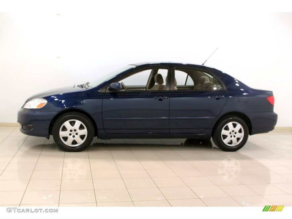 2006 Corolla LE - Indigo Ink Pearl / Beige photo #4