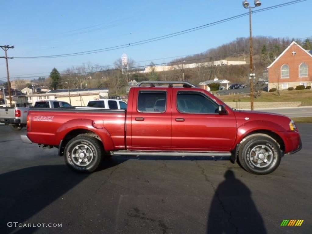 2004 Frontier XE V6 Crew Cab 4x4 - Red Brawn Metallic / Charcoal photo #7