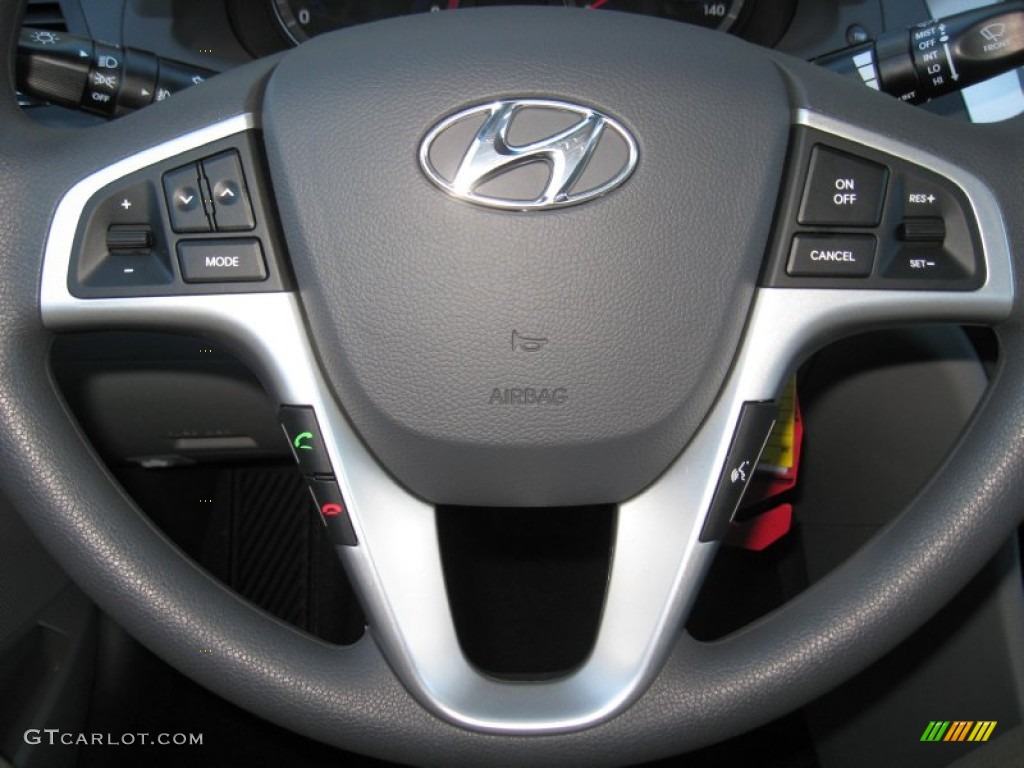 2012 Accent GLS 4 Door - Ironman Silver / Gray photo #26
