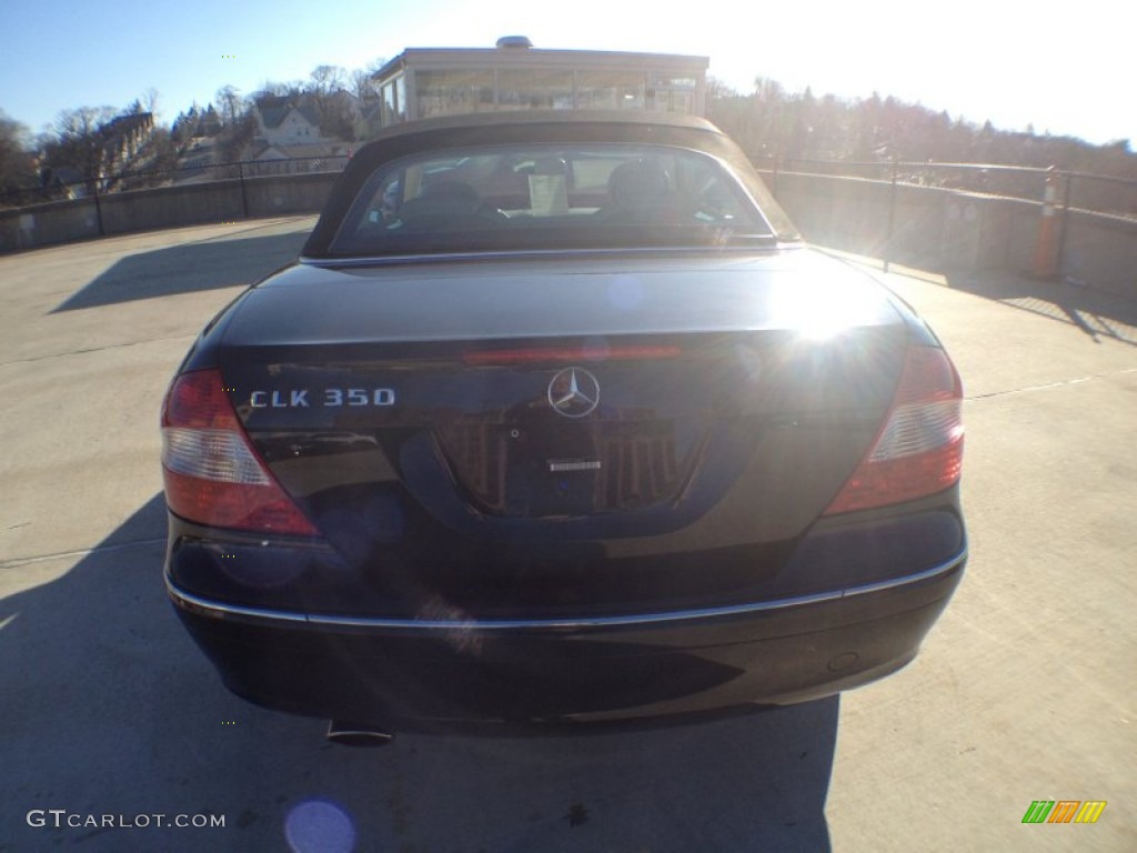 2009 CLK 350 Cabriolet - Majestic Black Metallic / Stone photo #6