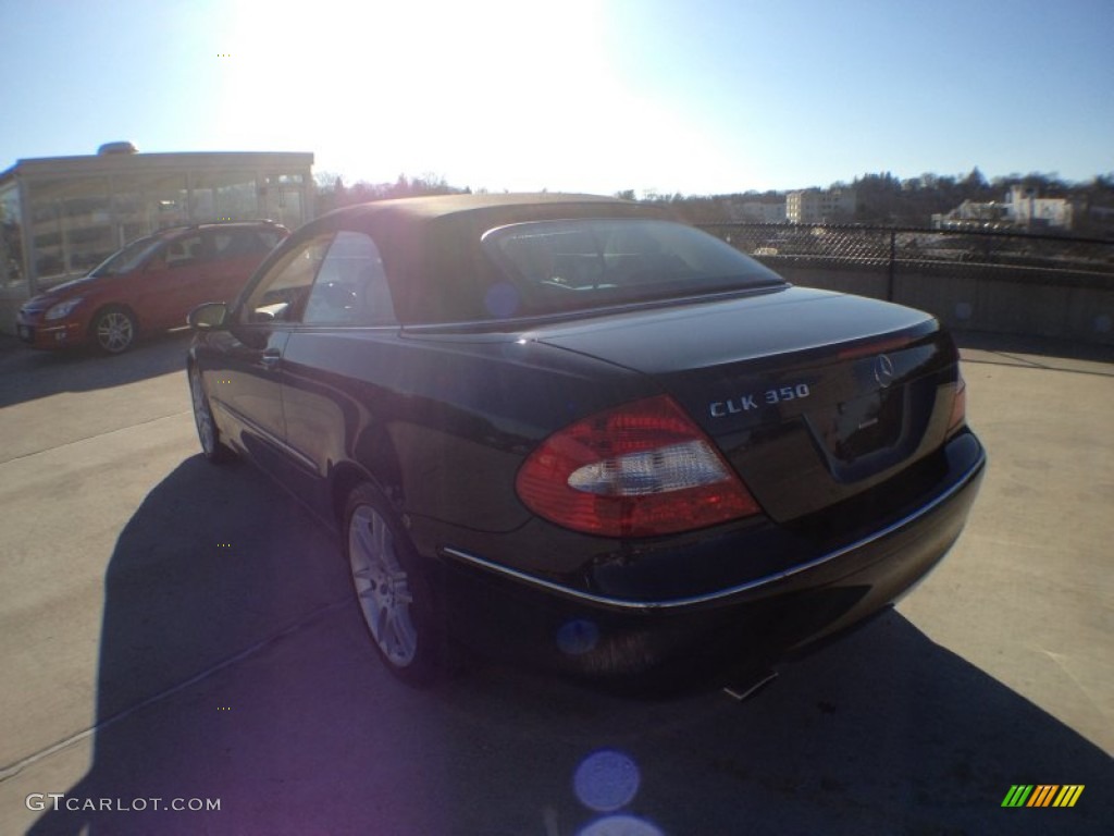 2009 CLK 350 Cabriolet - Majestic Black Metallic / Stone photo #7