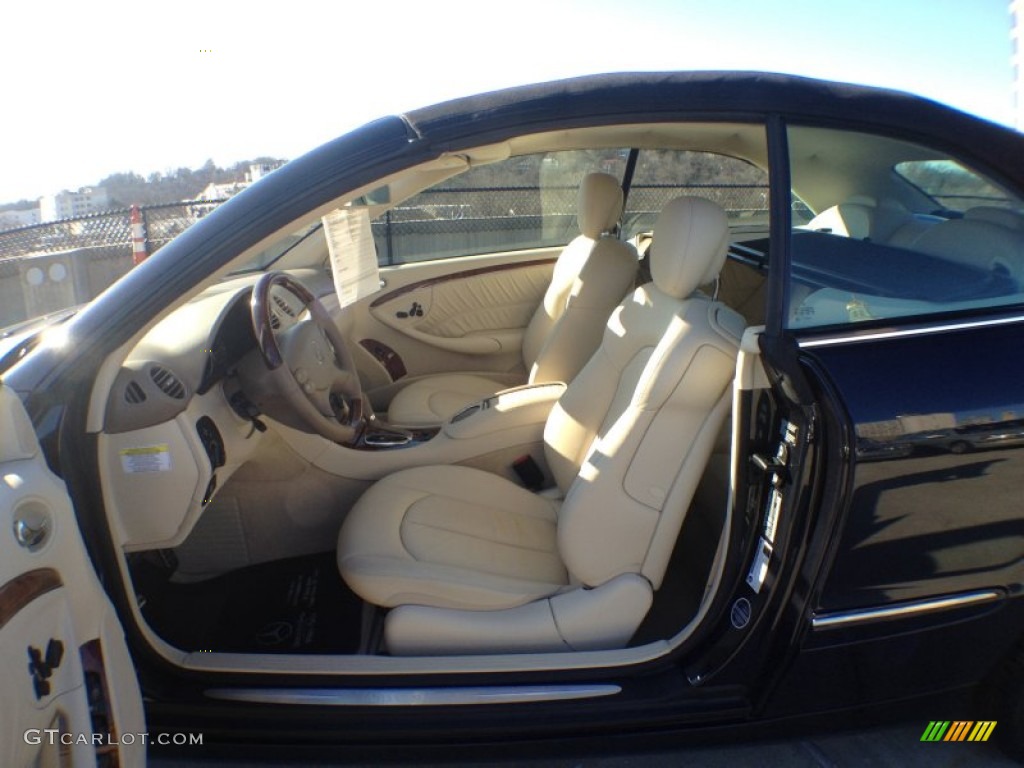 2009 CLK 350 Cabriolet - Majestic Black Metallic / Stone photo #12