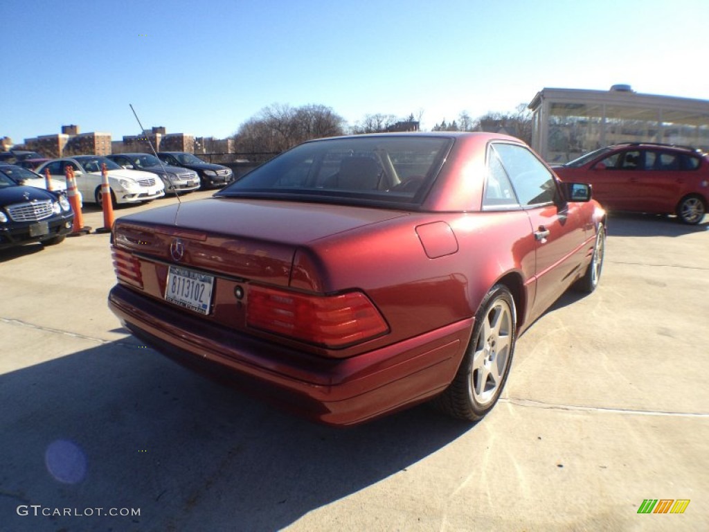 1997 SL 500 Roadster - Ruby Red Metallic / Parchment Beige photo #6