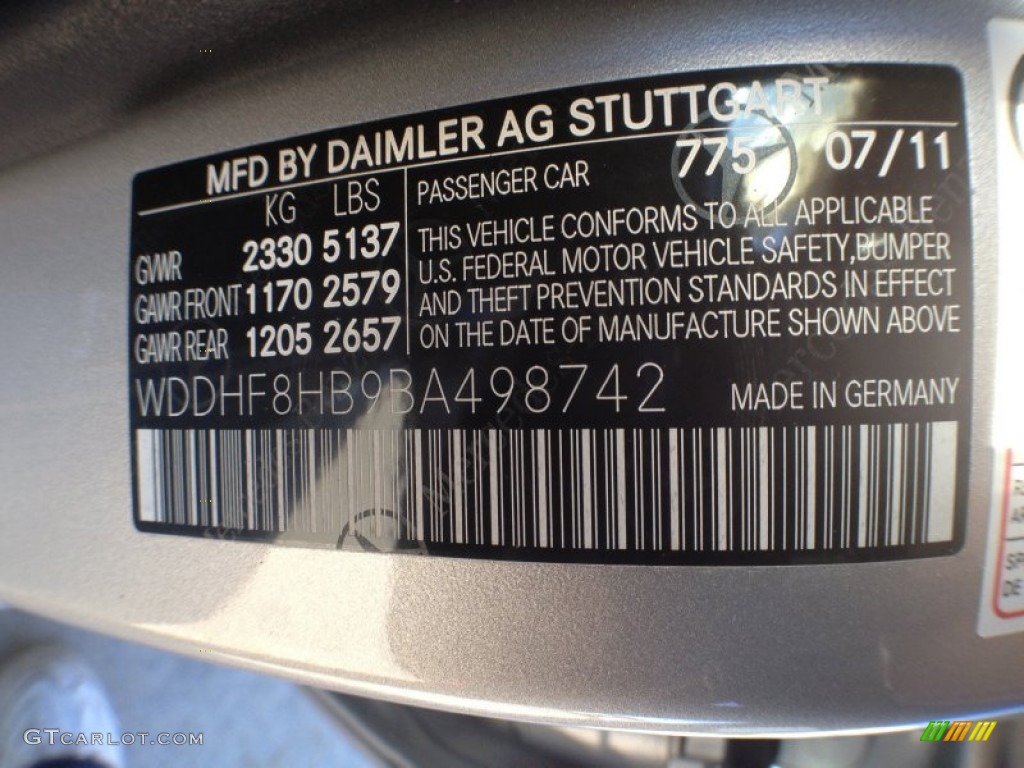 2011 E 350 4Matic Sedan - Iridium Silver Metallic / Black photo #19
