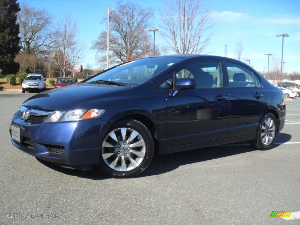 2009 Civic EX Sedan - Royal Blue Pearl / Gray photo #1