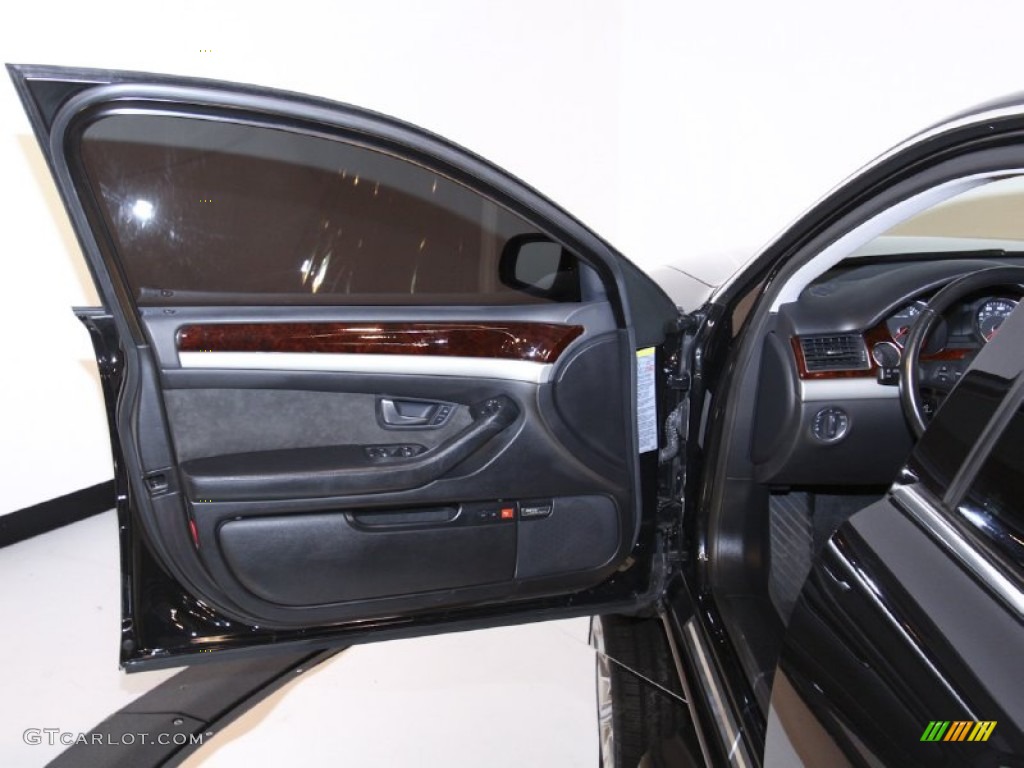 2007 Audi A8 L 4.2 quattro Black Door Panel Photo #60569120
