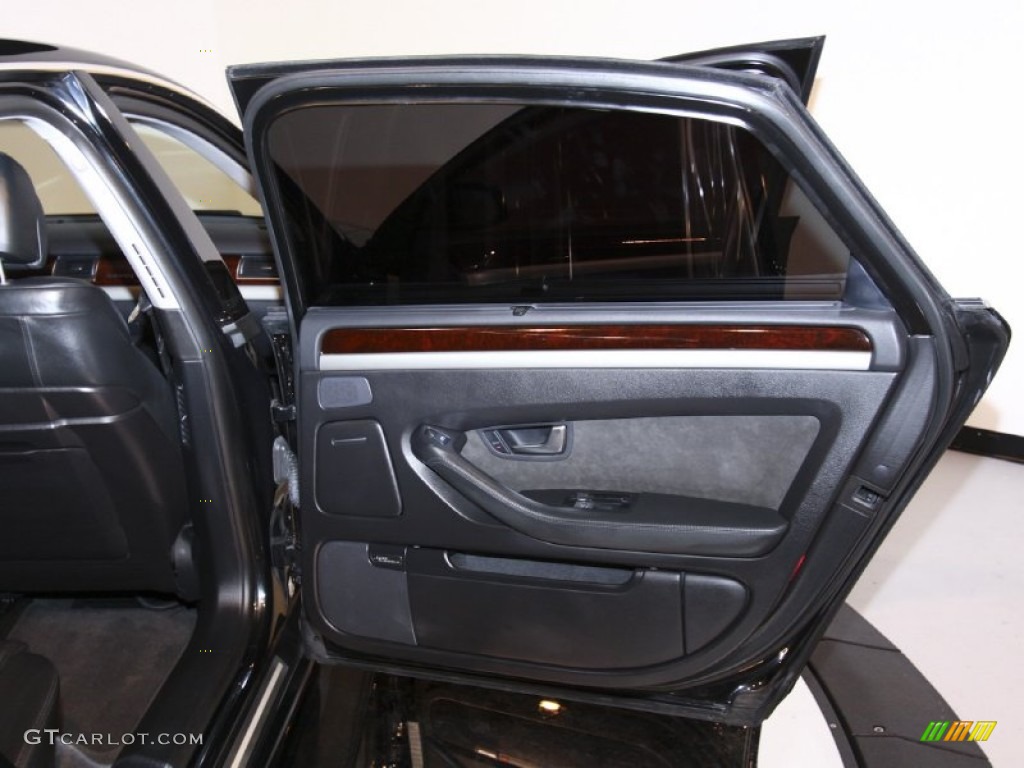 2007 Audi A8 L 4.2 quattro Black Door Panel Photo #60569138