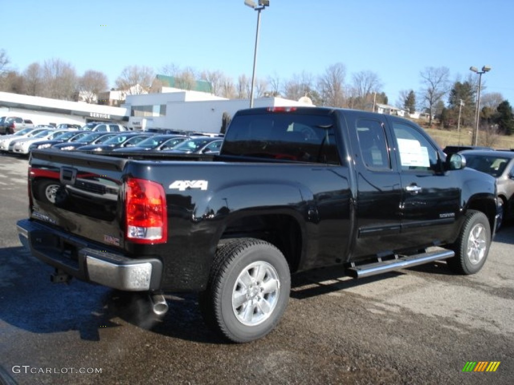 2012 Sierra 1500 SLE Extended Cab 4x4 - Onyx Black / Ebony photo #6