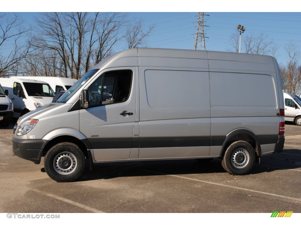 Brilliant Silver Metallic 2012 Mercedes-Benz Sprinter 2500 High Roof Cargo Van Exterior Photo #60573568