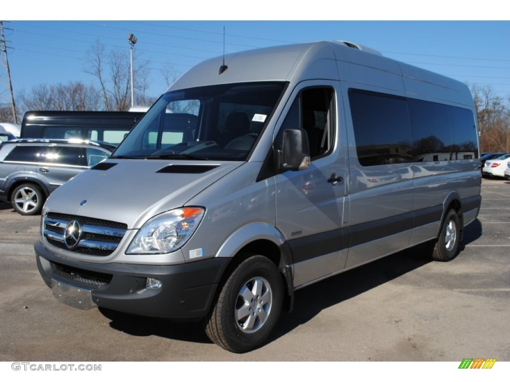 Brilliant Silver Metallic 2012 Mercedes-Benz Sprinter 2500 High Roof Passenger Van Exterior Photo #60573827