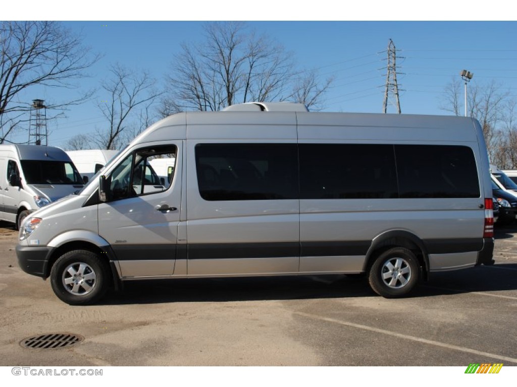 Brilliant Silver Metallic 2012 Mercedes-Benz Sprinter 2500 High Roof Passenger Van Exterior Photo #60573841