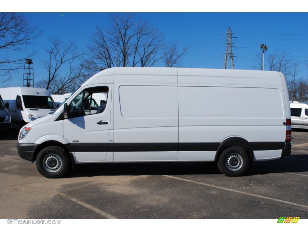 2012 Sprinter 2500 High Roof Extended Cargo Van - Arctic White / Lima Black Fabric photo #2