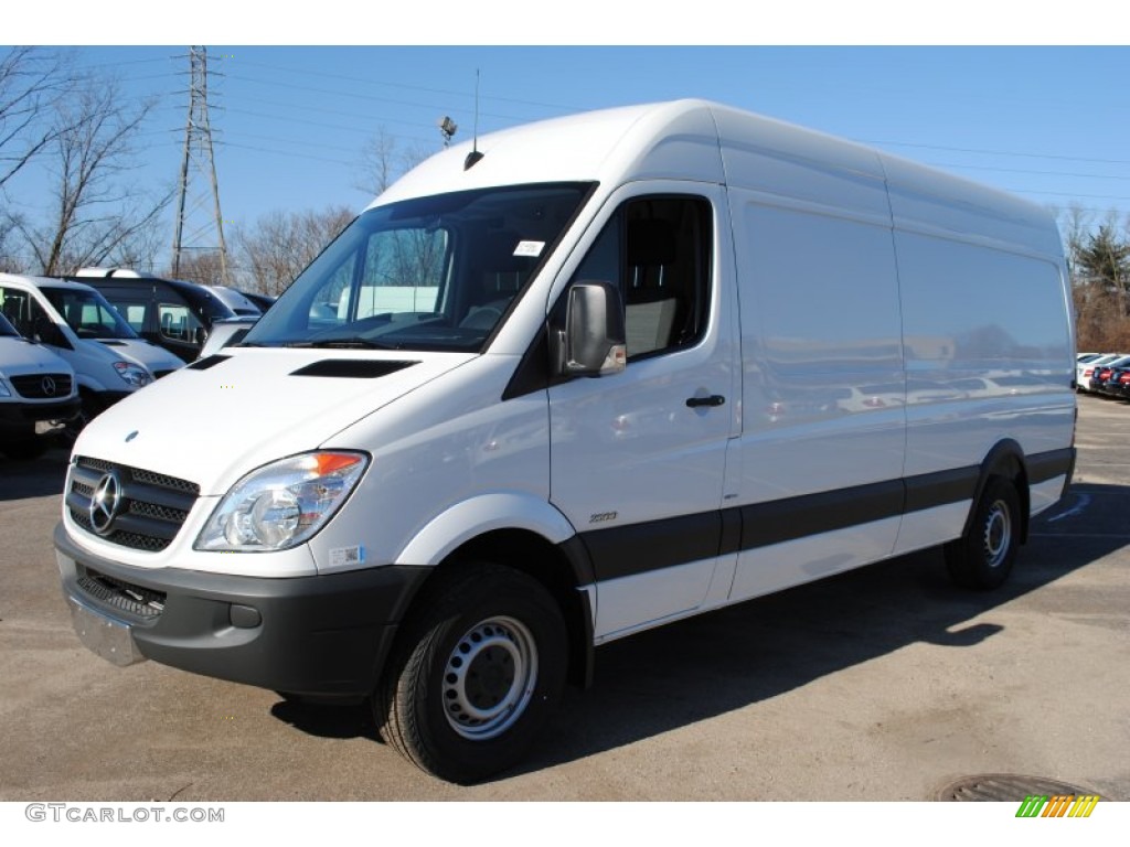 2012 Sprinter 2500 High Roof Extended Cargo Van - Arctic White / Lima Black Fabric photo #1
