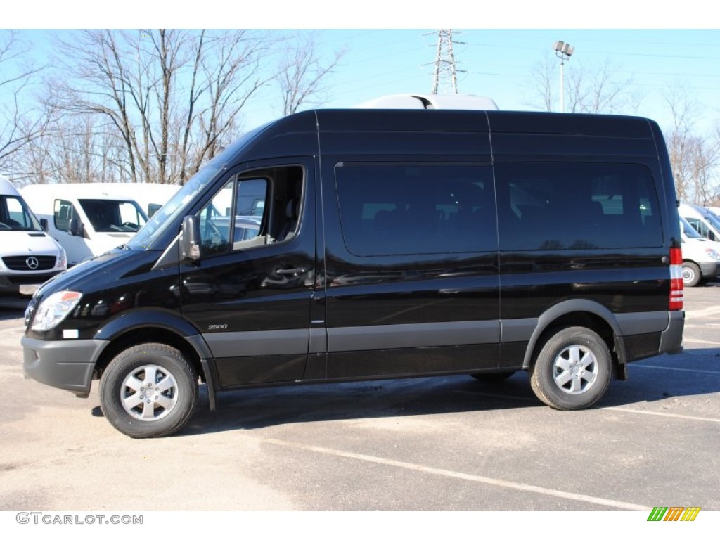 Jet Black 2012 Mercedes-Benz Sprinter 2500 High Roof Passenger Van Exterior Photo #60574627