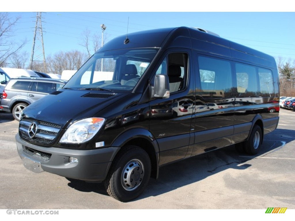2012 Sprinter 3500 High Roof Extended Cargo Van - Jet Black / Black Leatherette photo #1