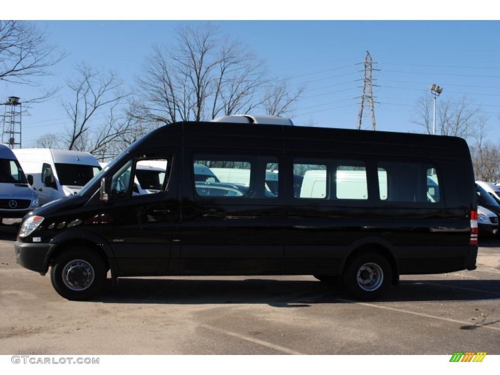 Jet Black 2012 Mercedes-Benz Sprinter 3500 High Roof Extended Cargo Van Exterior Photo #60574754
