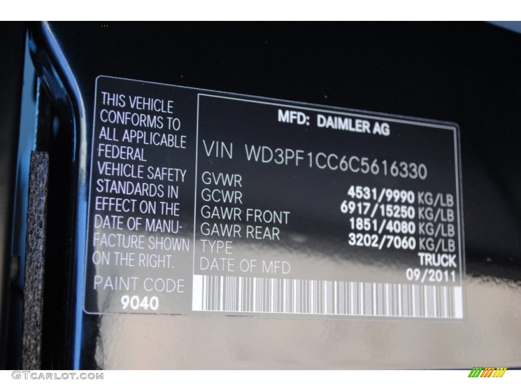 Paint codes for mercedes sprinter #1