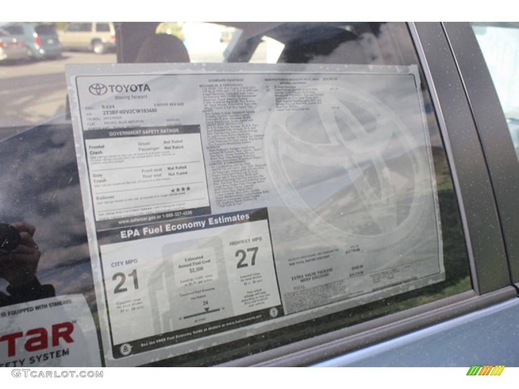 2012 Toyota RAV4 I4 4WD Window Sticker Photo #60576039