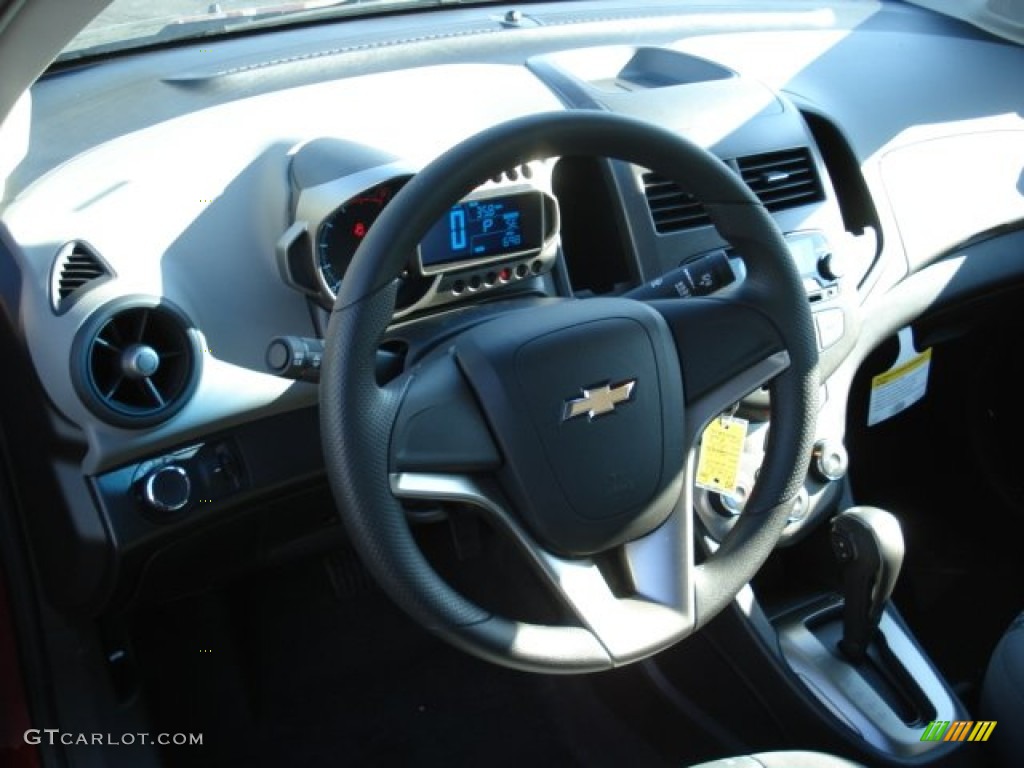 2012 Sonic LS Sedan - Crystal Red Tintcoat / Jet Black/Dark Titanium photo #10