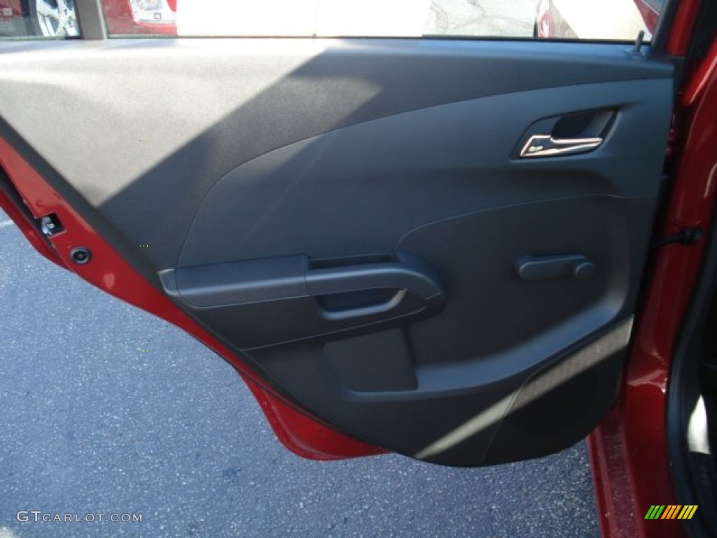 2012 Sonic LS Sedan - Crystal Red Tintcoat / Jet Black/Dark Titanium photo #14