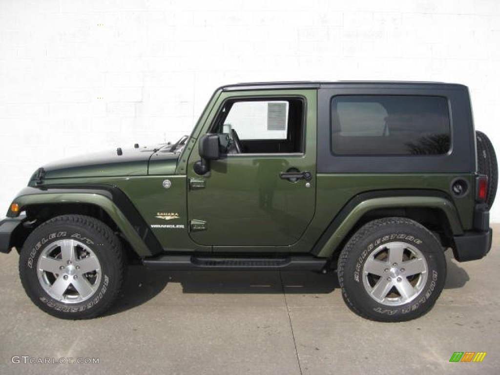 Jeep Green Metallic 2009 Jeep Wrangler Sahara 4x4 Exterior Photo #60580087