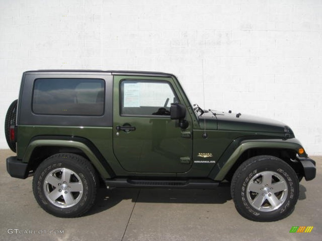 Jeep Green Metallic 2009 Jeep Wrangler Sahara 4x4 Exterior Photo #60580093