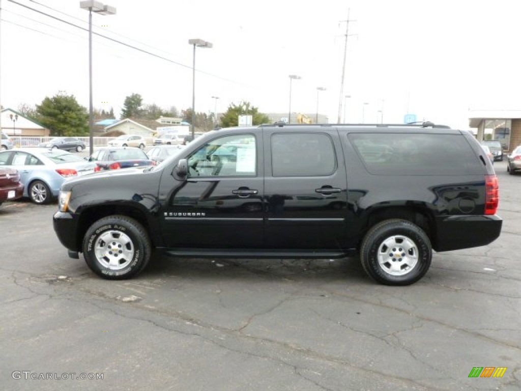 2008 Suburban 1500 LT 4x4 - Black / Light Cashmere/Ebony photo #4