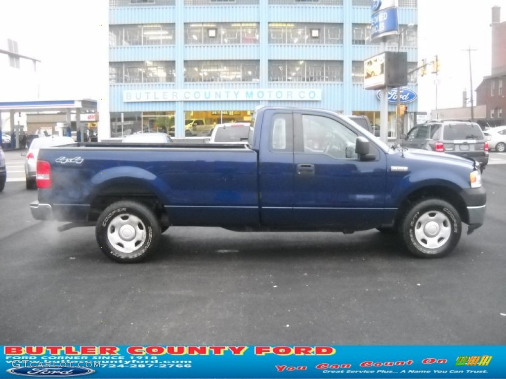 2008 F150 XL Regular Cab 4x4 - Dark Blue Pearl Metallic / Medium/Dark Flint photo #1