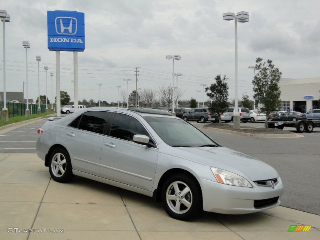 2005 Accord EX-L Sedan - Satin Silver Metallic / Gray photo #3