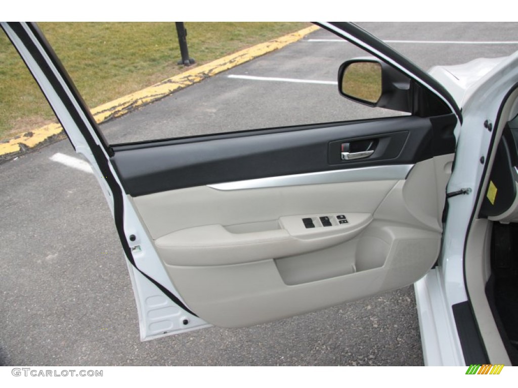 2010 Subaru Legacy 2.5i Premium Sedan Warm Ivory Door Panel Photo #60582991
