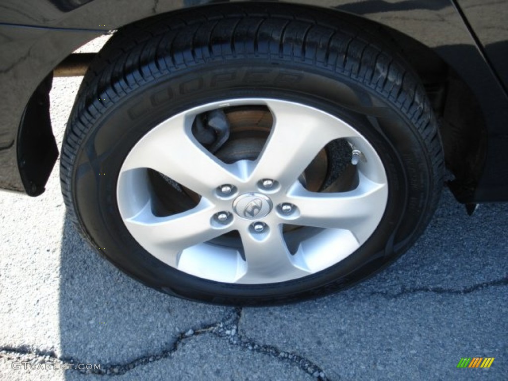 2009 Elantra SE Sedan - Black Pearl / Gray photo #9