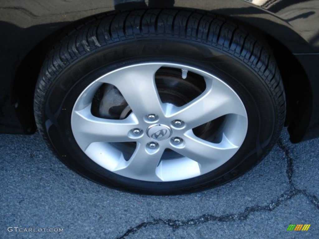 2009 Elantra SE Sedan - Black Pearl / Gray photo #10
