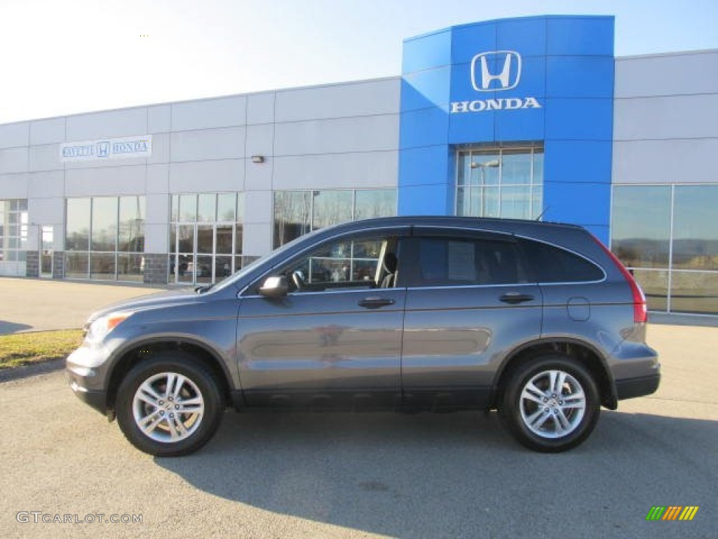 2010 CR-V EX AWD - Polished Metal Metallic / Black photo #2