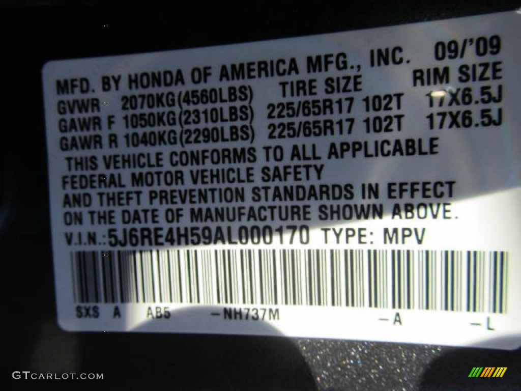 2010 CR-V EX AWD - Polished Metal Metallic / Black photo #9