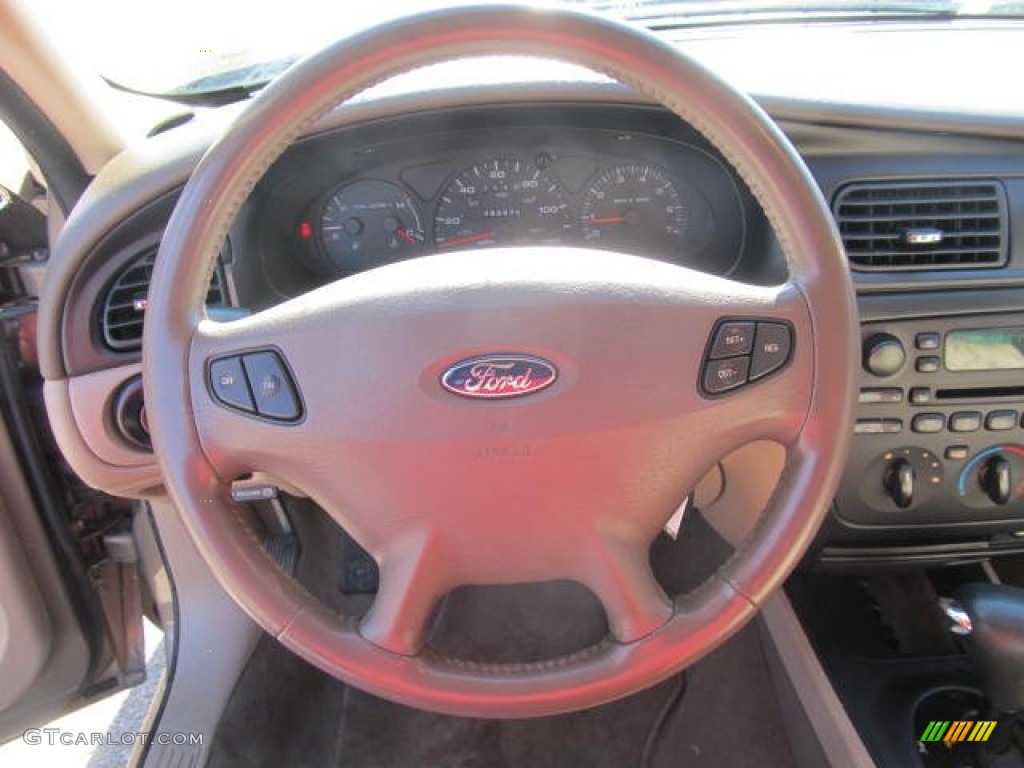 2002 Ford Taurus SES Medium Parchment Steering Wheel Photo #60588211